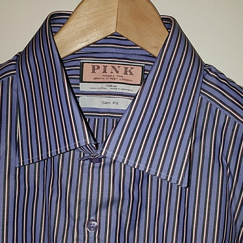 Thomas Pink Slim Fit Dress Shirt. NWOT.